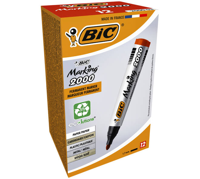 Viltstift Bic 2000 ecolutions rond large rood