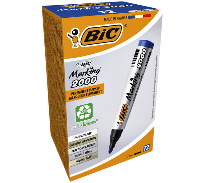 Viltstift Bic 2000 ecolutions rond large blauw