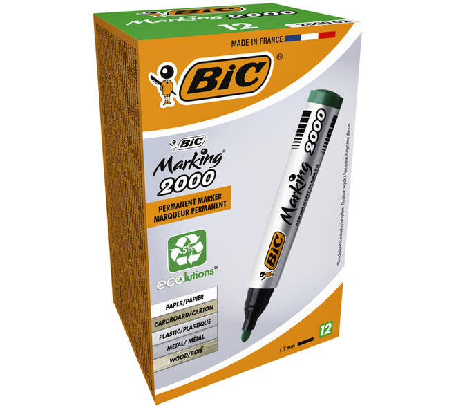 Viltstift Bic 2000 ecolutions rond large groen