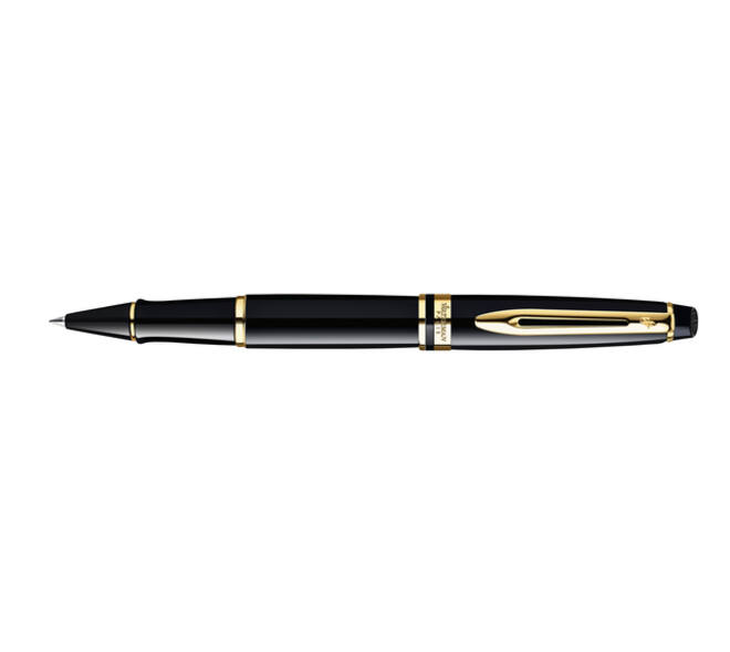 Rollerpen Waterman Expert black lacquer GT fijn