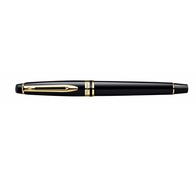 Rollerpen Waterman Expert black lacquer GT fijn