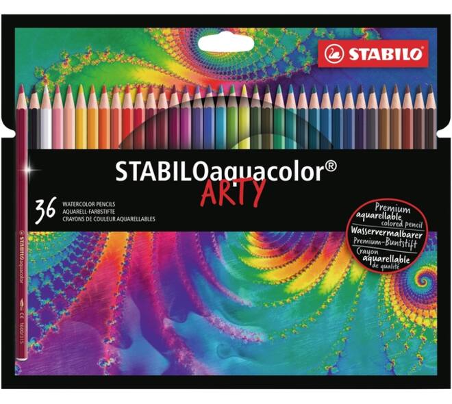 Kleurpotloden STABILO 1636 aquacolor Arty assorti etui à 36 stuks