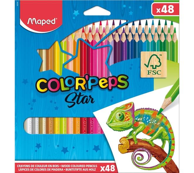 Kleurpotlood Maped Color'Peps Star set à 48 kleuren