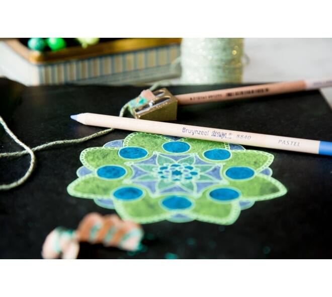 Pastelpotlood Bruynzeel Design met luxe bewaardoos assorti 24 stuks
