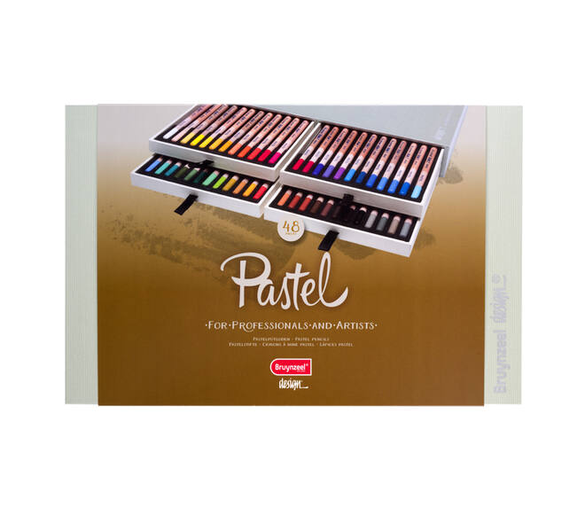 Pastelpotlood Bruynzeel Design met luxe bewaardoos assorti 48 stuks