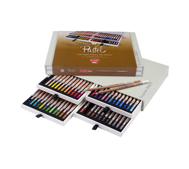 Pastelpotlood Bruynzeel Design met luxe bewaardoos assorti 48 stuks