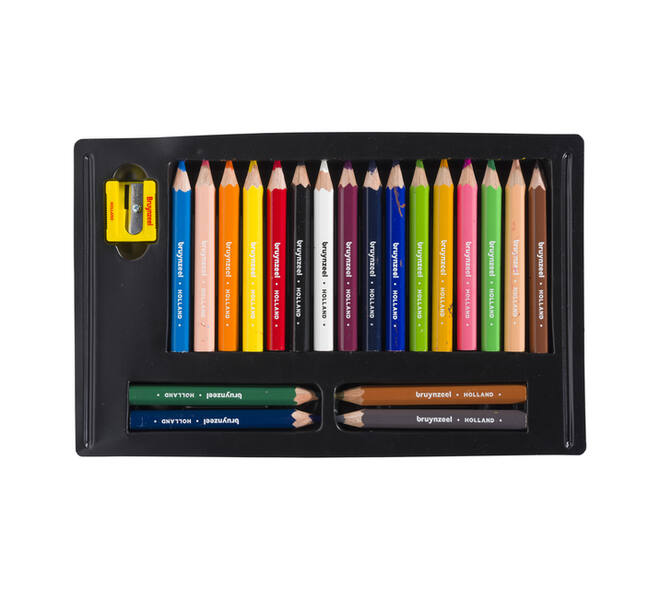 Kleurpotloden Bruynzeel Kids Thick & Short assorti 20 stuks