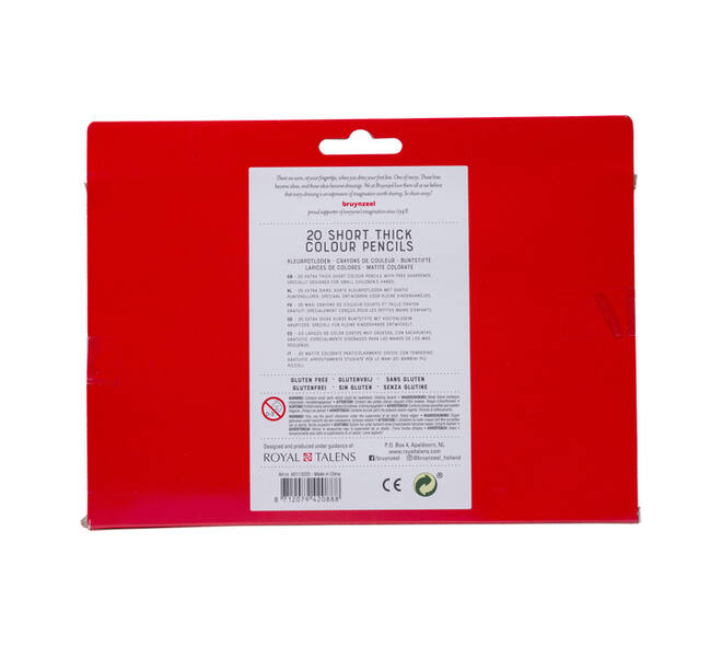 Kleurpotloden Bruynzeel Kids Thick & Short assorti 20 stuks
