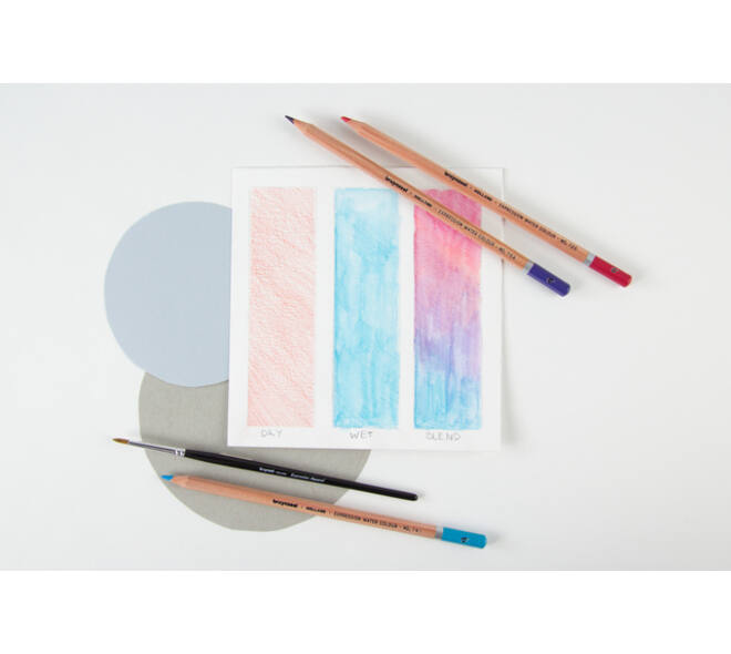 Kleurpotloden Bruynzeel Expression aquarel assorti blik à 12 stuks