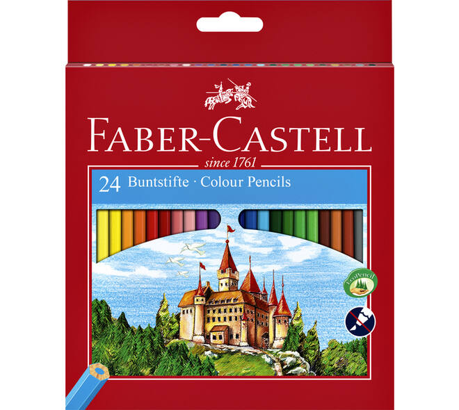 Kleurpotloden Faber-Castell assorti set à 24 stuks