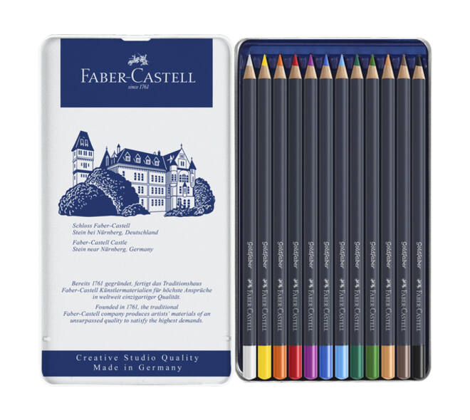 Kleurpotloden Faber-Castell Goldfaber assorti blik à 12 stuks