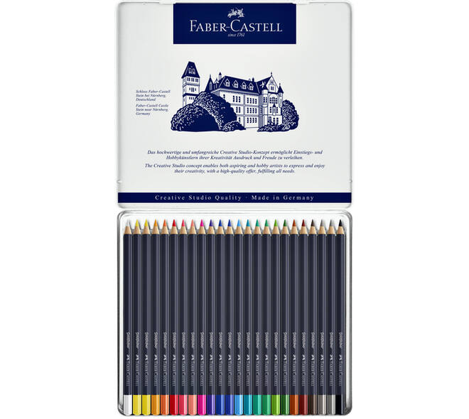 Kleurpotloden Faber-Castell Goldfaber assorti blik à 24 stuks