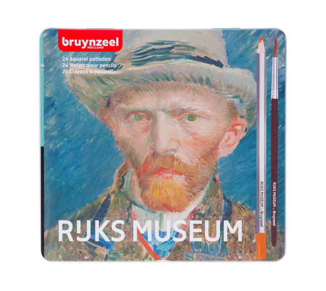 Kleurpotloden Bruynzeel Rijksmuseum Van Gogh aquarel ass blik à 24st