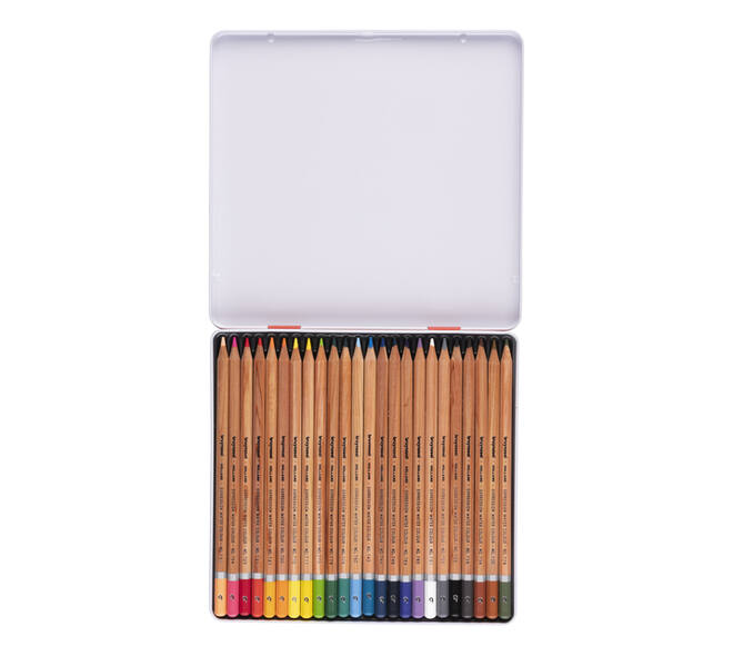 Kleurpotloden Bruynzeel Expression aquarel assorti blik à 24 stuks