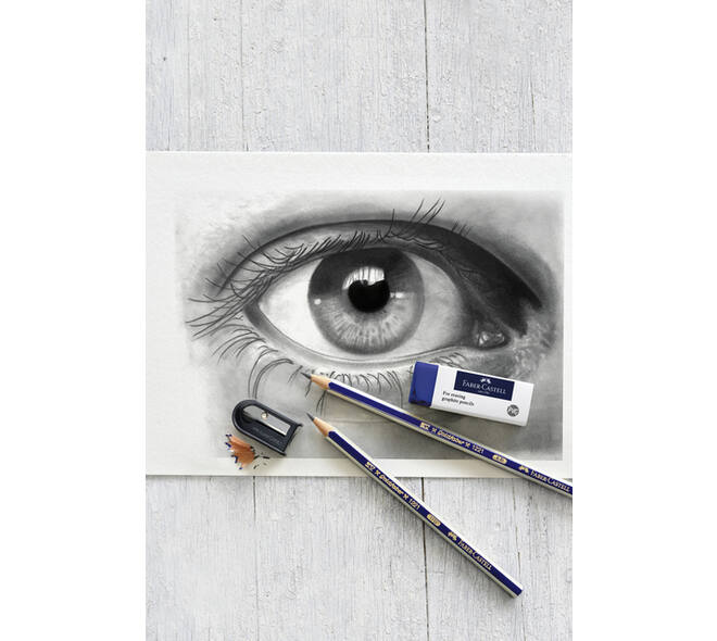 Potlood Faber-Castell 6 hardheden inclusief puntenslijper en gum