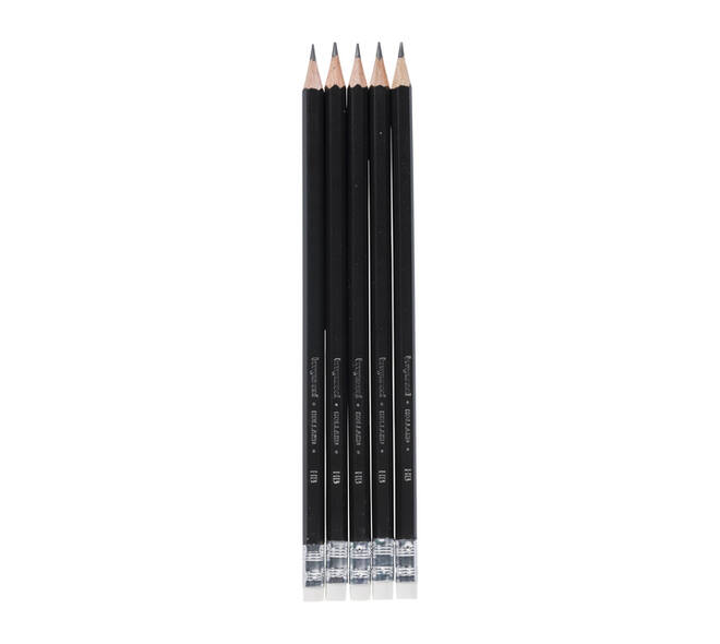 Potlood Bruynzeel Teens HB met gum 5 stuks