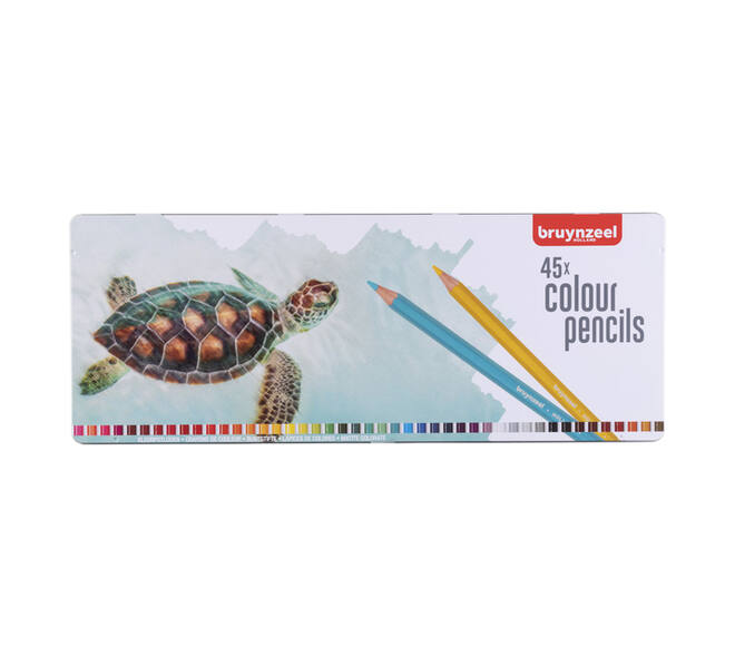 Kleurpotloden Bruynzeel Creatives schildpad assorti blik à 45 stuks