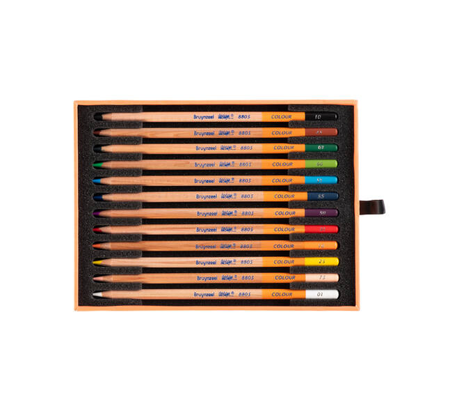 Kleurpotloden Bruynzeel Design met luxe bewaardoos assorti 12 stuks