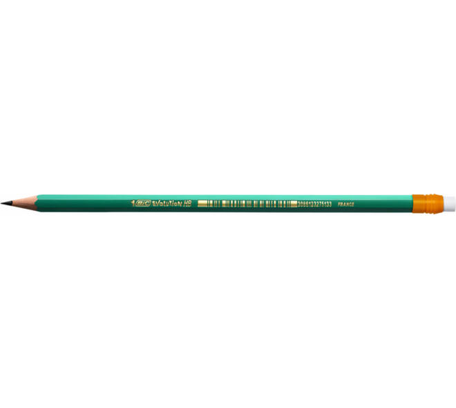 Potlood Bic Evolution ecolutions 655 zeshoekig HB met gumtop