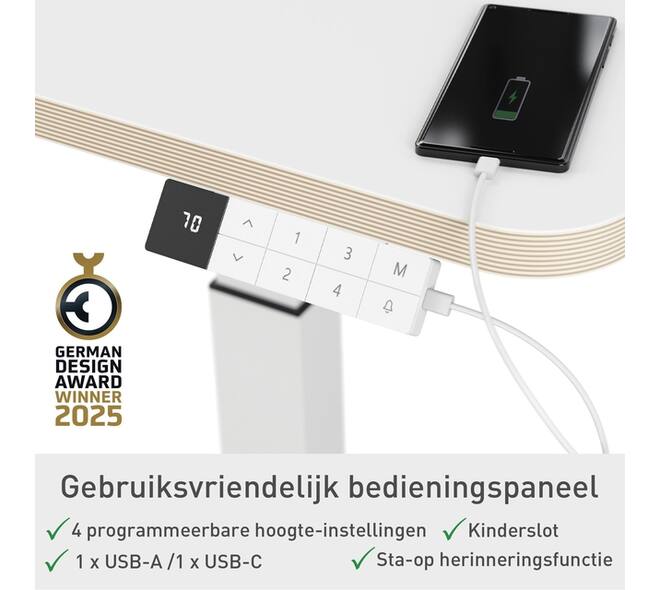Zit-sta bureau Leitz Ergo elektrisch compact