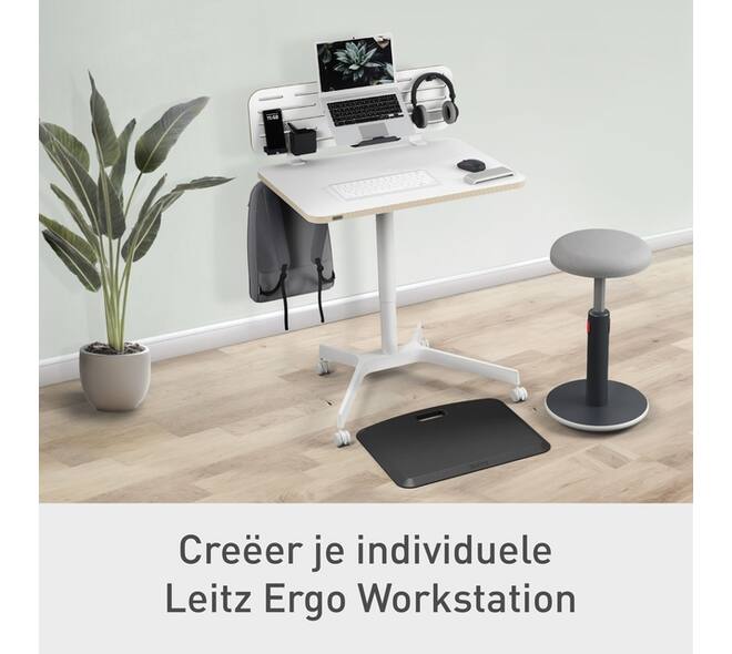 Zit-sta bureau Leitz Ergo compact wielen