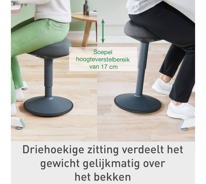 Actieve zitkruk Leitz Ergo met gasveer 47-64cm