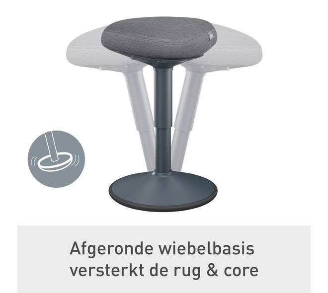 Actieve zitkruk Leitz Ergo met gasveer 47-64cm