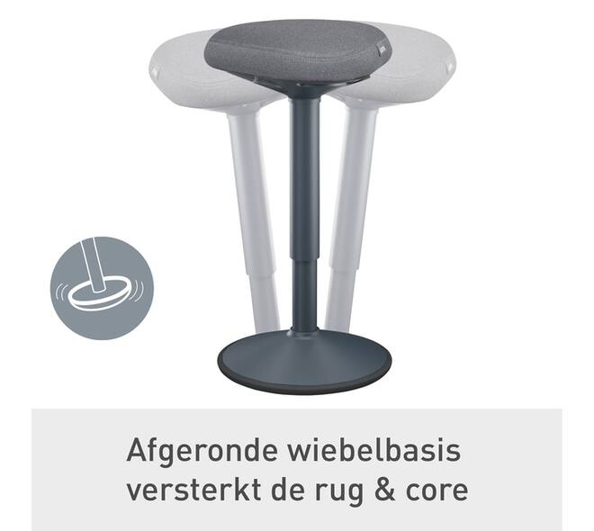 Actieve zit-stakruk Leitz Ergo met gasveer 57-82cm zwart