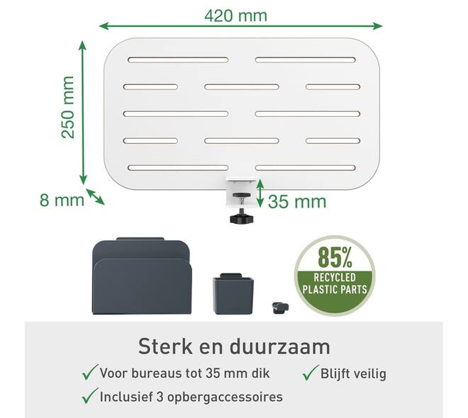 Bureau ophangbord Leitz Ergo klein