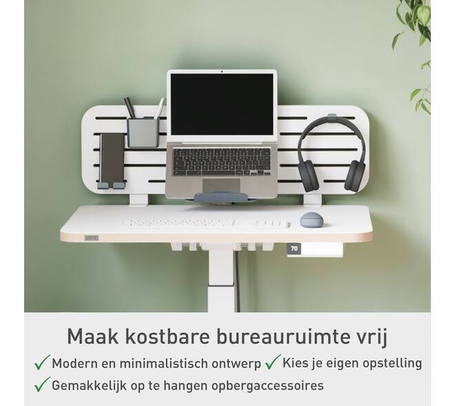 Bureau ophangbord Leitz Ergo met laptophouder