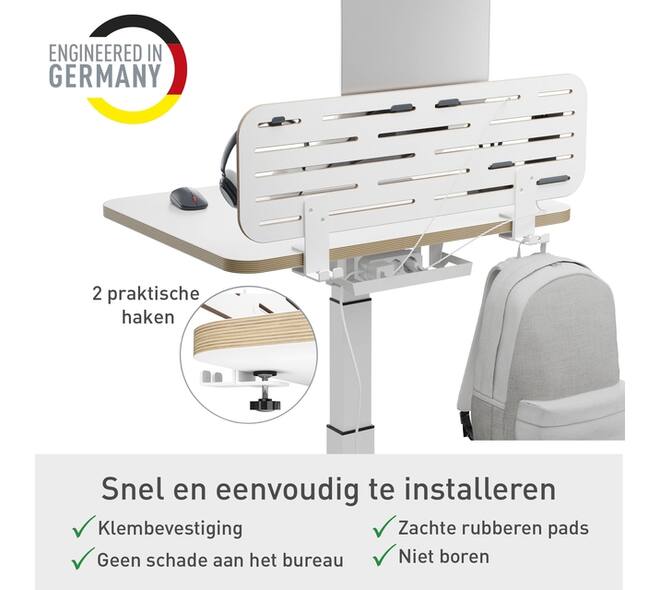 Bureau ophangbord Leitz Ergo met laptophouder