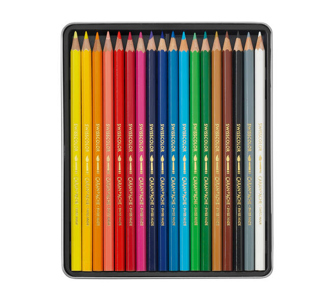 Kleurpotloden Caran d'Ache Swisscolor aquarel 18 stuks assorti