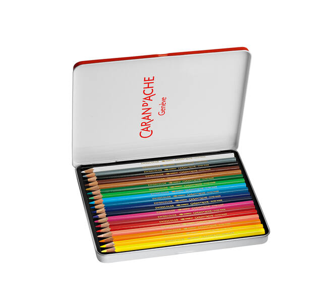 Kleurpotloden Caran d'Ache Swisscolor aquarel 18 stuks assorti