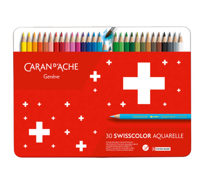 Kleurpotloden Caran d'Ache Swisscolor aquarel 30 stuks assorti