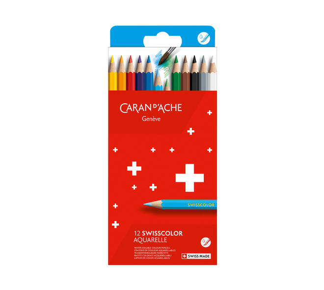 Kleurpotloden Caran D'ache aquarel doos à 12 stuks