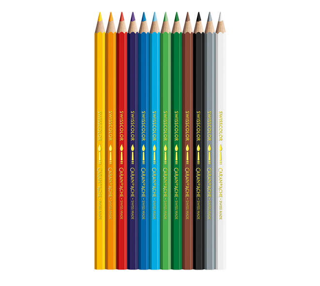 Kleurpotloden Caran D'ache aquarel doos à 12 stuks