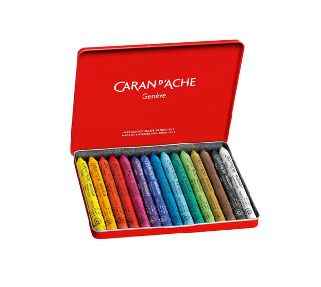 Waskrijt Caran d'Ache neocolor-I 15 stuks assorti
