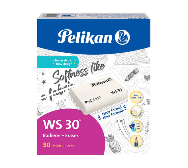 Gum Pelikan WS30 37x30x9mm potlood zacht  wit