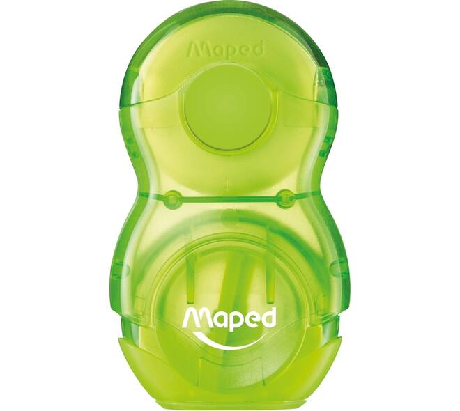 Puntenslijper Maped Loopy 1gaats met gum display á 24 stuks assorti