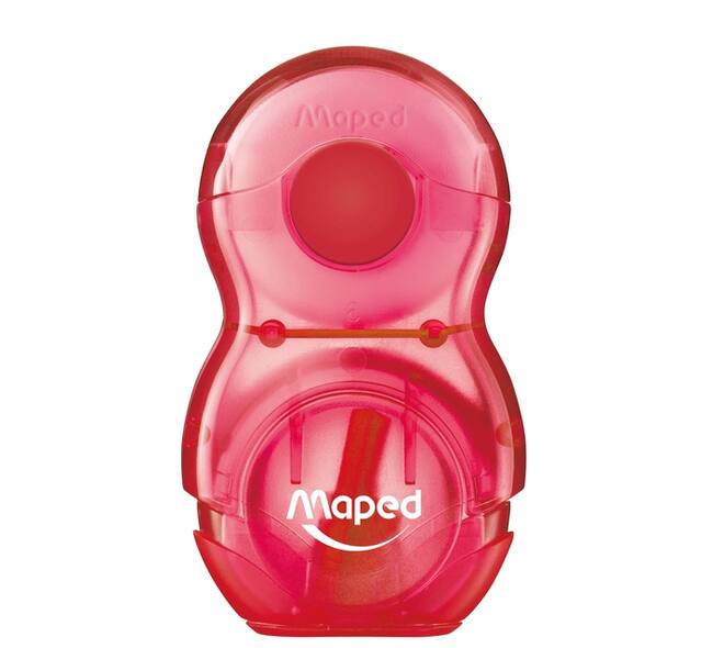 Puntenslijper Maped Loopy 1gaats met gum display á 24 stuks assorti