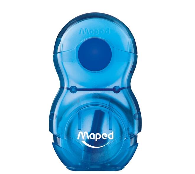 Puntenslijper Maped Loopy 1gaats met gum display á 24 stuks assorti