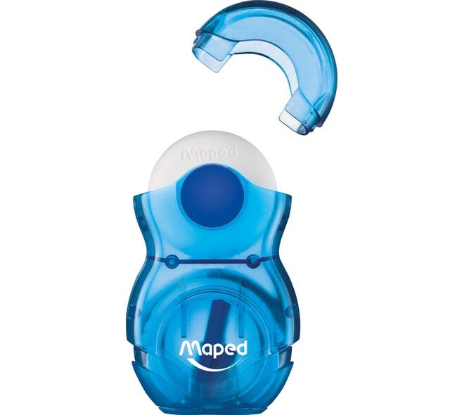 Puntenslijper Maped Loopy 1gaats met gum display á 24 stuks assorti
