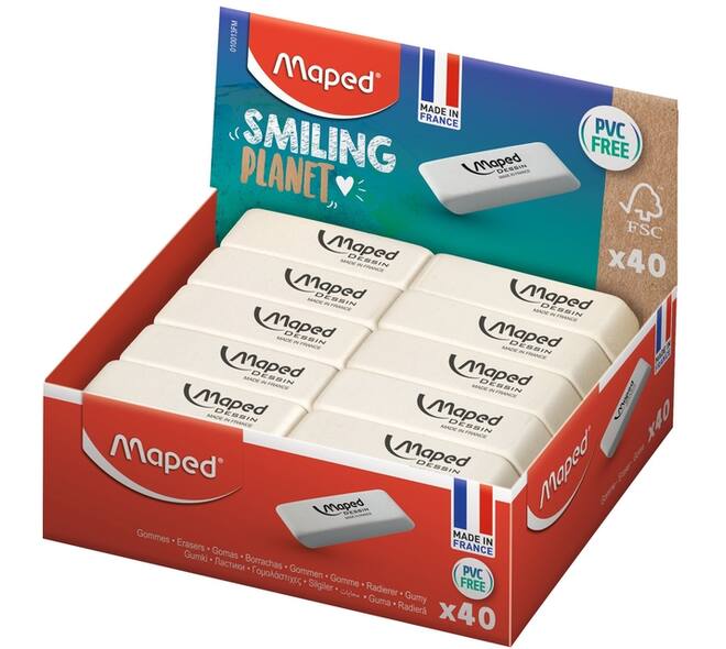Gum Maped Smiling Planet Dessin wit