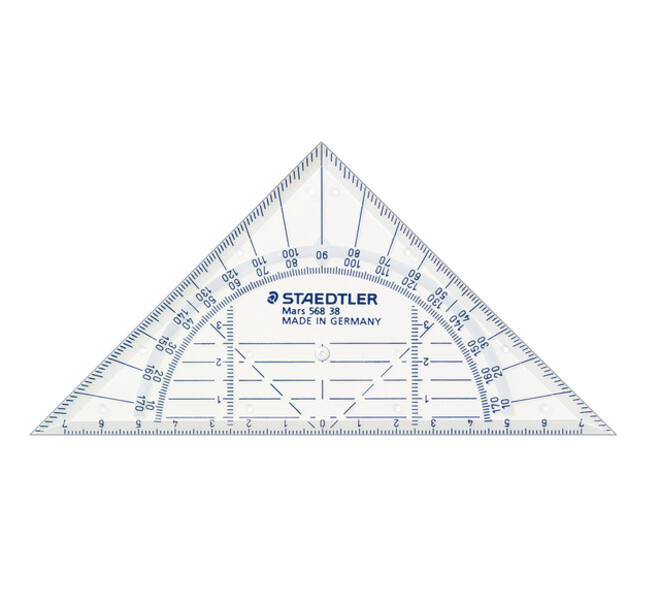 Geodriehoek Staedtler 568 160mm transparant