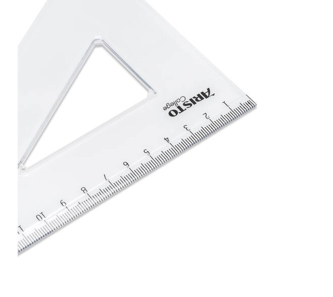 Driehoek Aristo 23620 200mm 30/60graden transparant