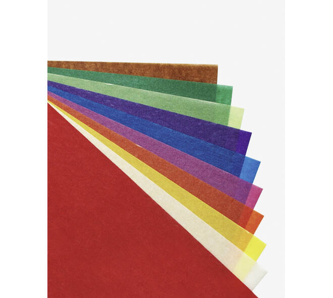 Transparant papier Folia 18.5x29.7cm 42gr 10 vel 10 kleuren