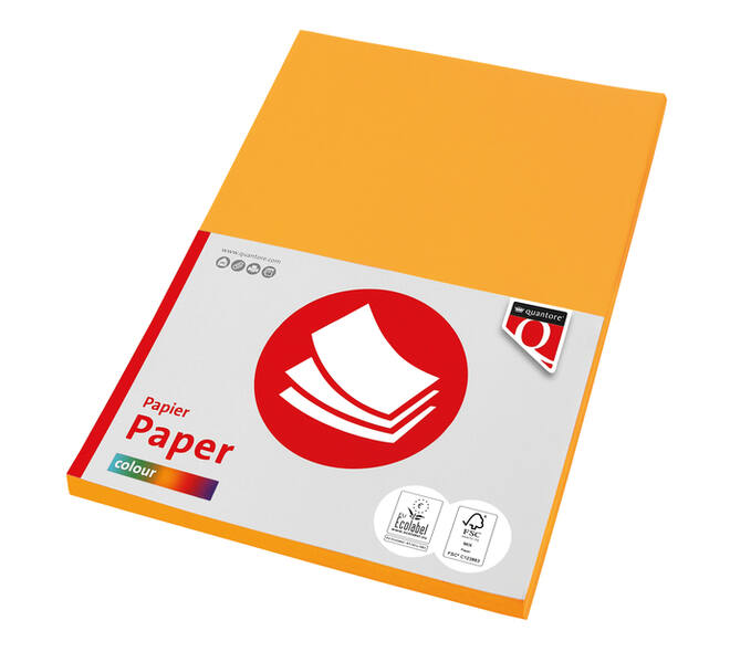 Kopieerpapier Quantore Colour A4 120gr diepgeel 100 vel