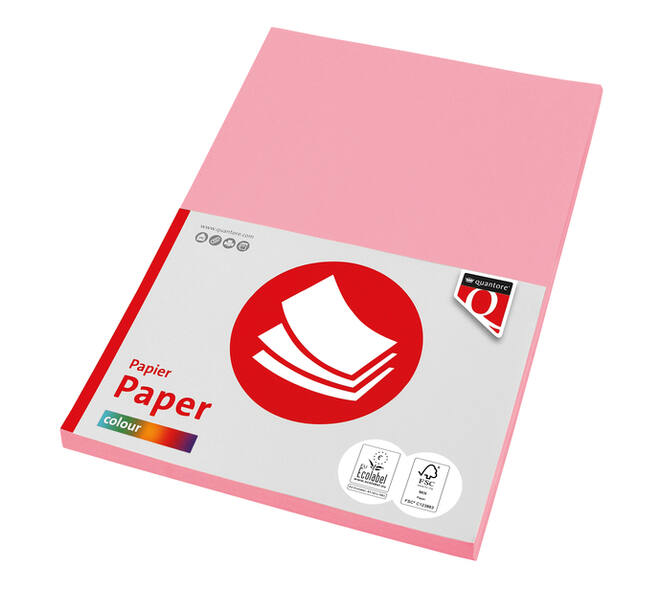Kopieerpapier Quantore Colour A4 120gr roze 100 vel