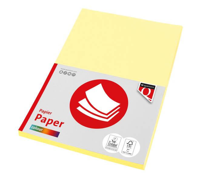 Kopieerpapier Quantore Colour A4 120gr kanariegeel 100 vel