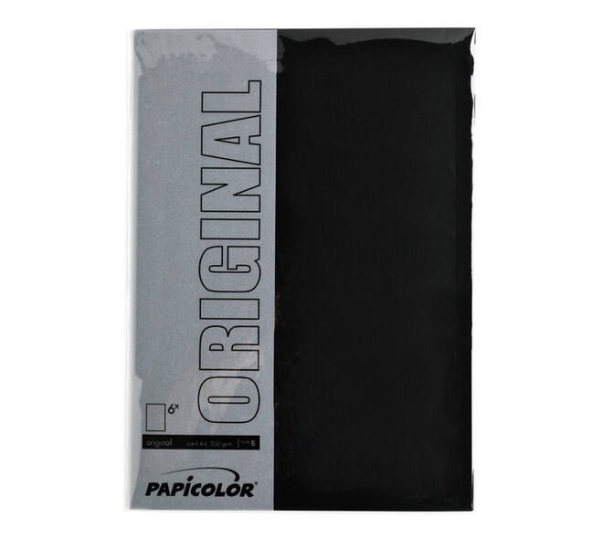 Kopieerpapier Papicolor A4 200gr 6 vel ravenzwart